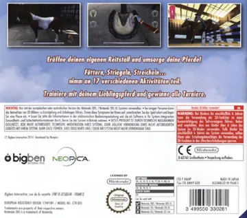 I Love My Horse (Europe) (En,Fr,De,Es,It,Nl,Pt,Sv,No,Da,Fi) box cover back